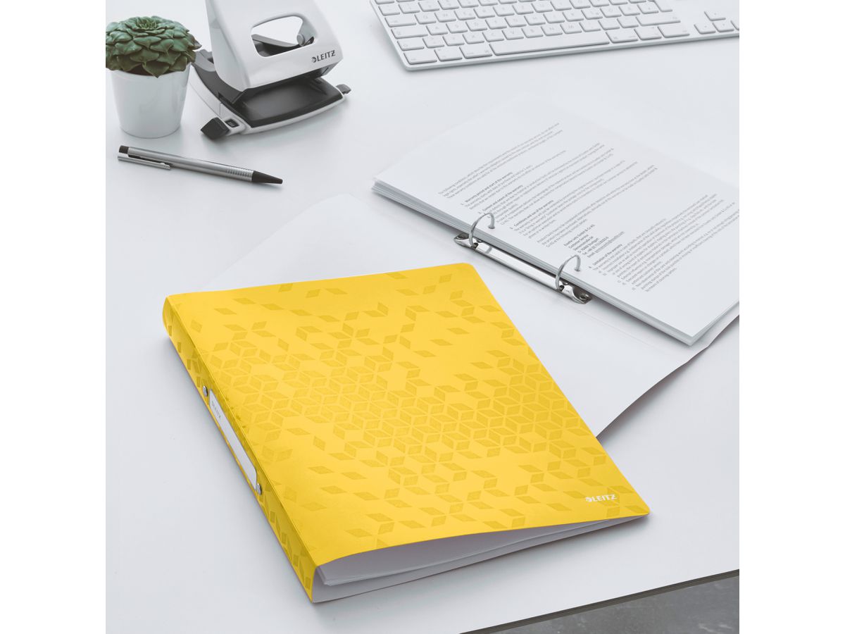 LEITZ Ringbuch WOW PP A4 4257-00-16 gelb 25mm (4002432120833)