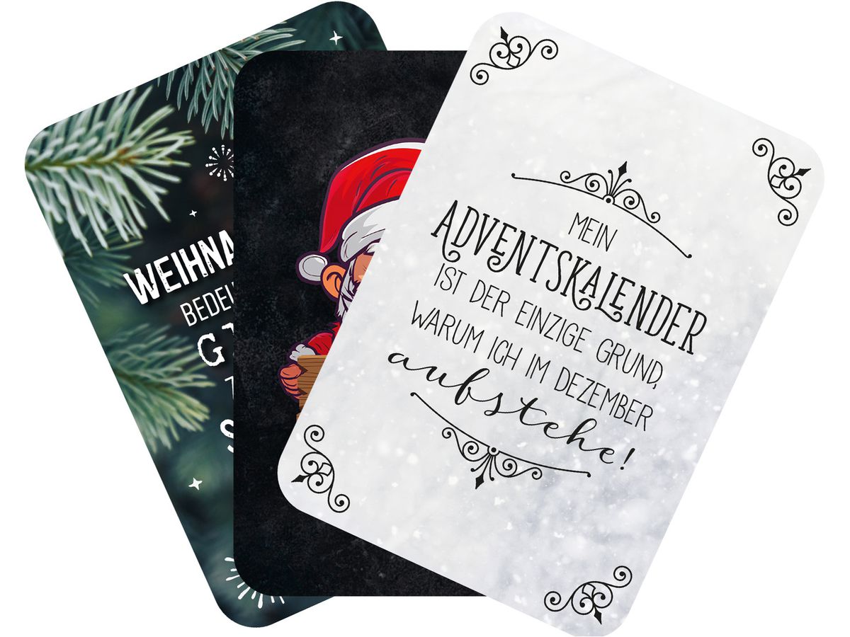 ARS EDITION Calend. L'Avent 7.2x10.5cm 136193 24 mauvais slogans (9783845861937)