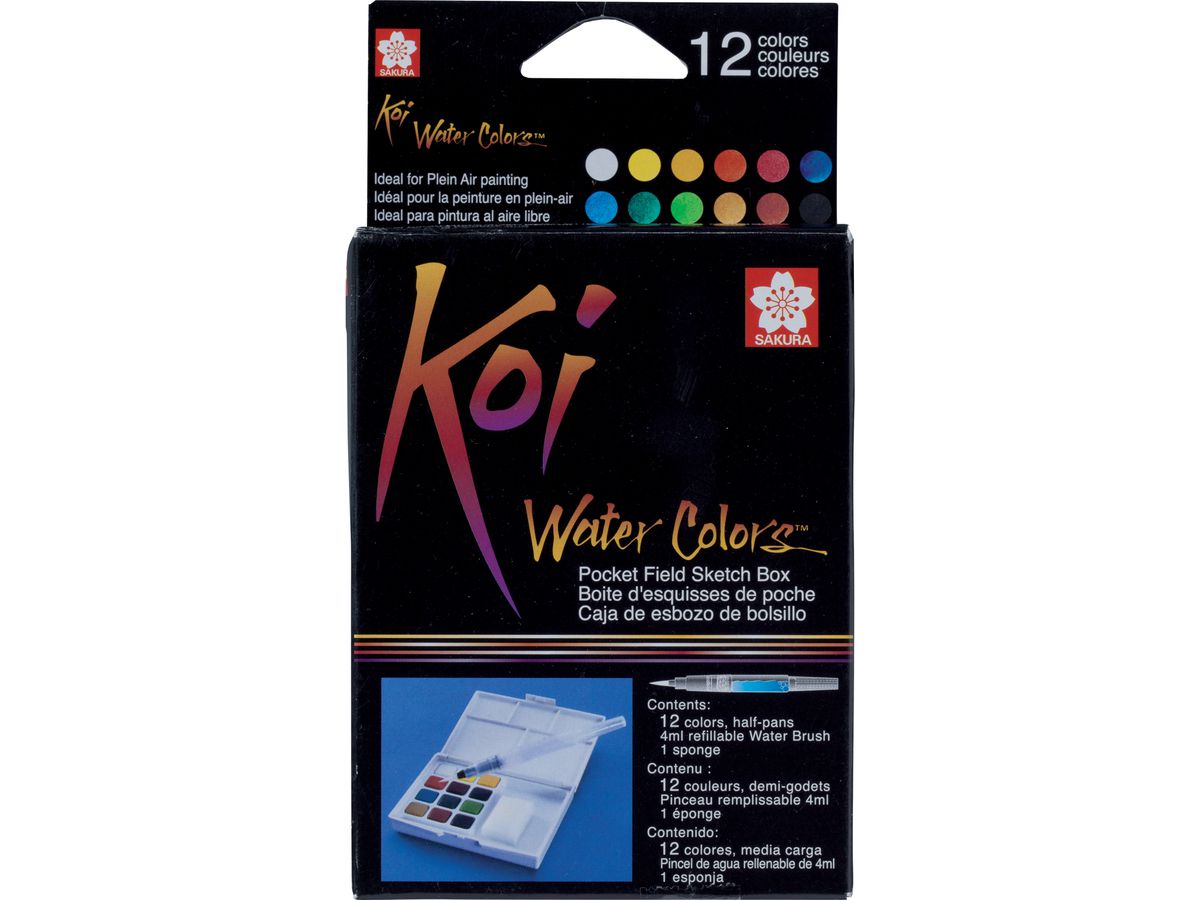 SAKURA Acquerello Koi Pocket Field XNCW12H Sketchbox 12 colori (0084511383821)
