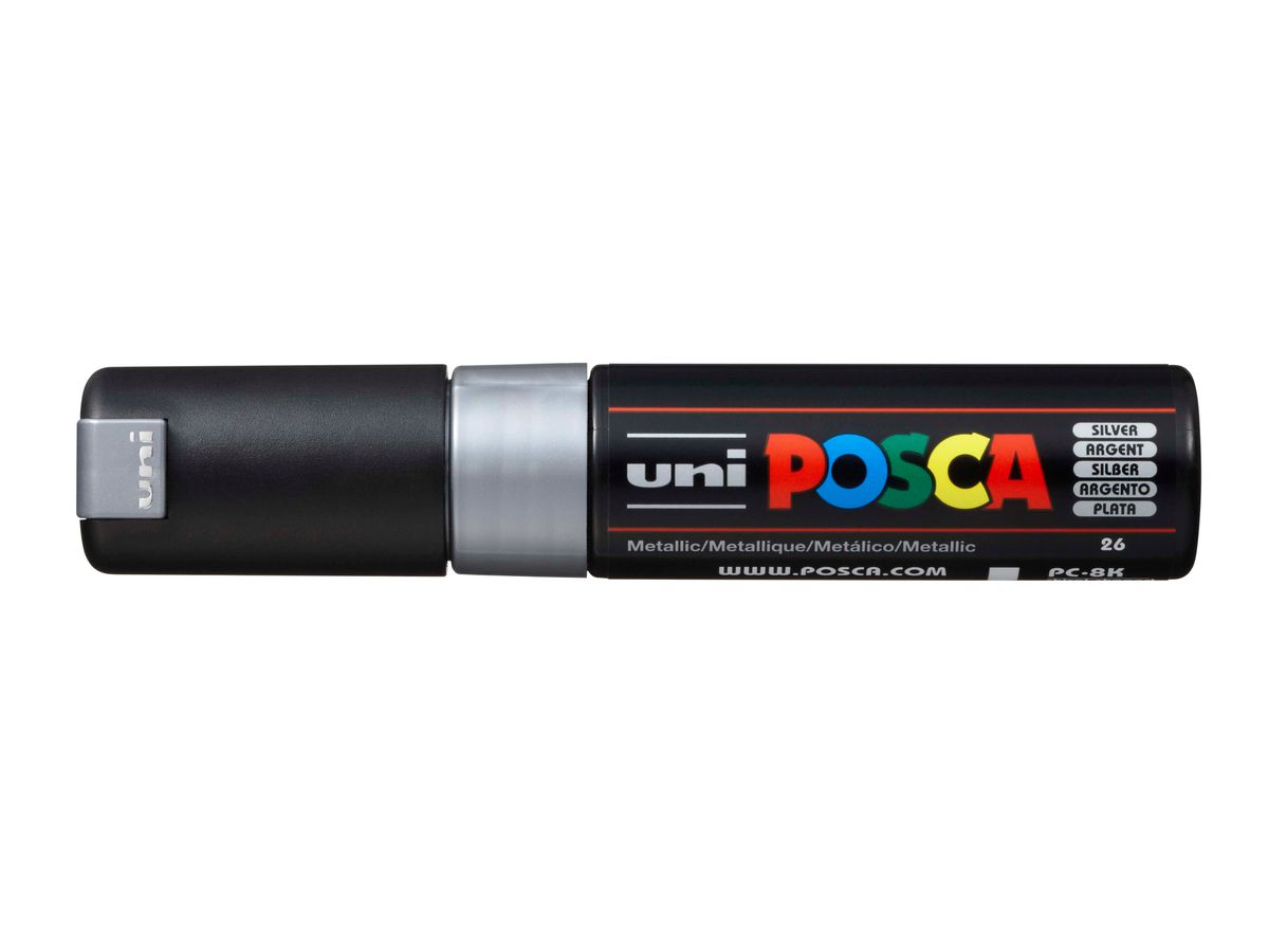 POSCA Marker 8mm PC-8K SILVER MET, argent (4902778113615)