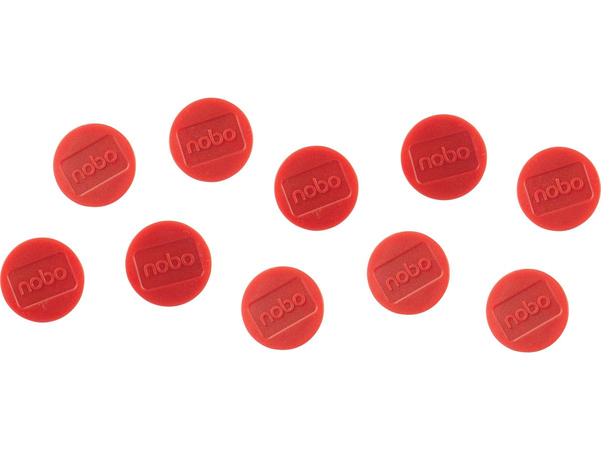 NOBO Calamita rotonda 38mm 1915314 rosso 10 pezzi (5028252611367)