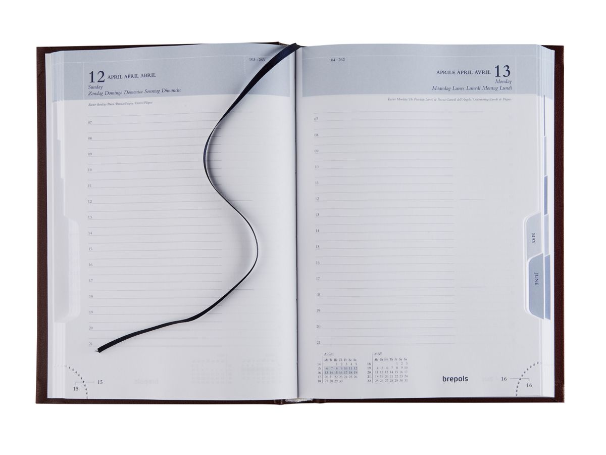 BREPOLS Agenda Minister Lima Ku. 2026 0.218.1256 1J/1P bleu 14.8x21cm (5412303004879)