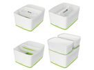 LEITZ MyBox Gross, mit Deckel 18lt 52161054 weiss/grün (4002432123599)