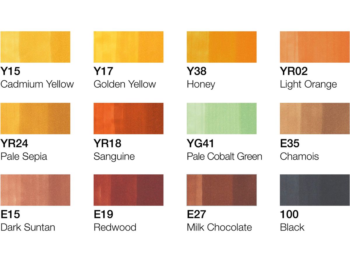 COPIC Marker Classic 20075708 autumn colours, 12 pcs. (4013695257167)