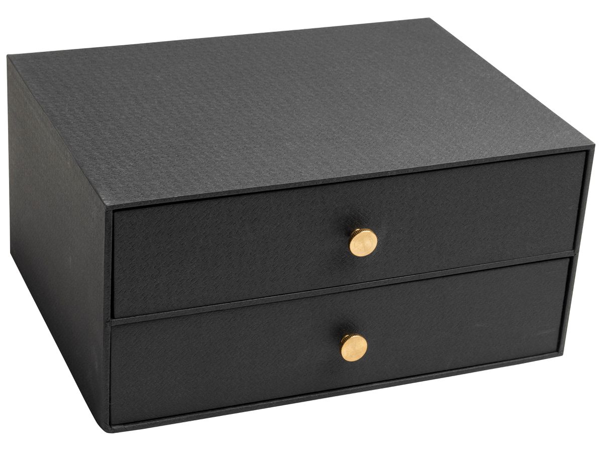 EXACOMPTA Schubladenbox OfficeByMe A4+ 30601E 2 Schubladen, schwarz (3130630306016)