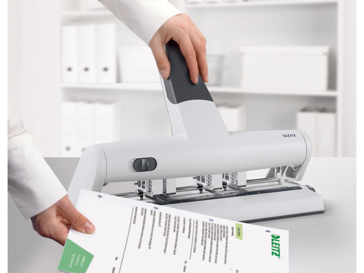 LEITZ Mehrfachlocher AKTO 4-6/6mm 51140084 hellgrau 30 Blatt (4002432364046)