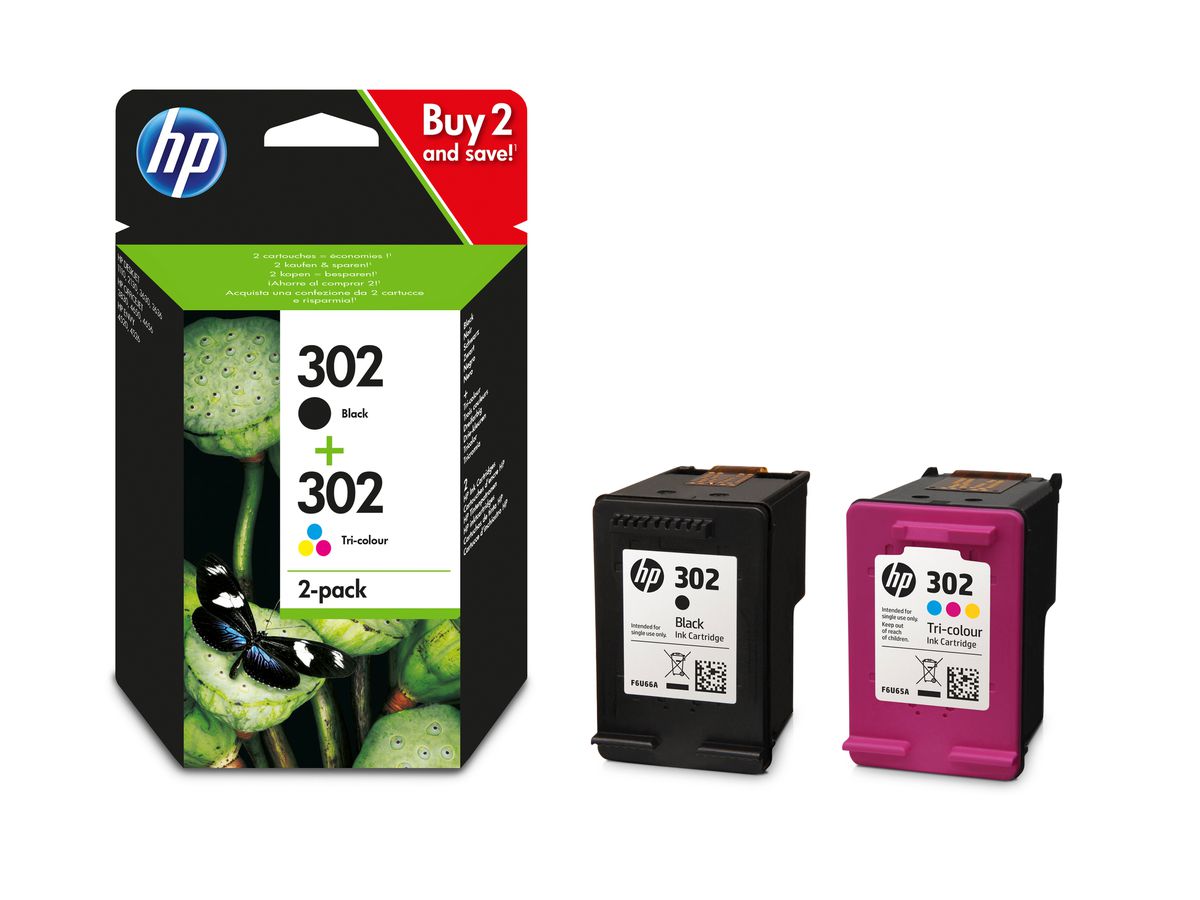 HP Combopack 302 BK/color X4D37AE OfficeJet 3830 190/165 pagine (0190780475898)