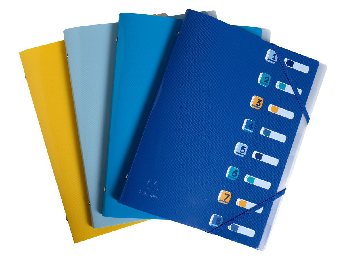EXACOMPTA Cartella A4 56110E ordinata PP, 8 scom. (3130631561100)