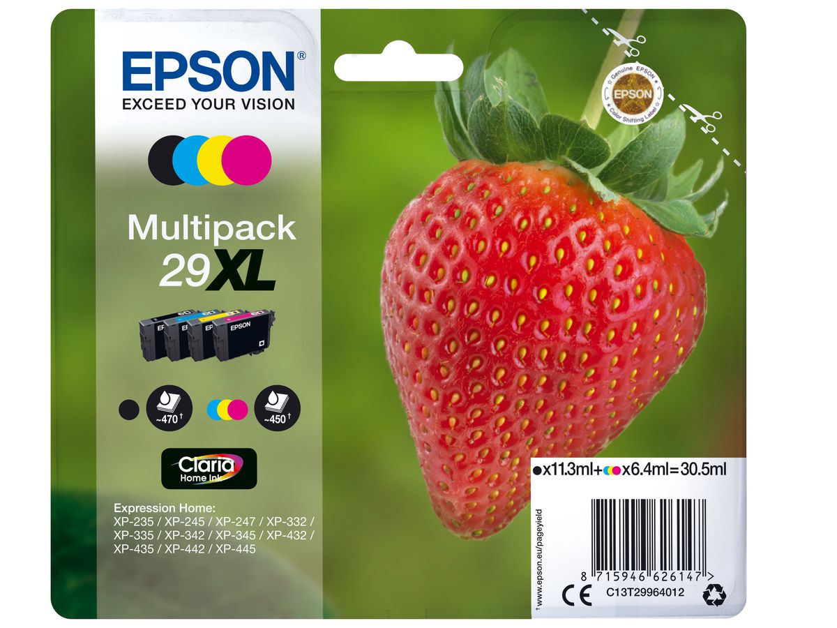 EPSON Multipack Inch. 29XL CMYBK T299640 XP-235/335/435 4-color (8715946626147)