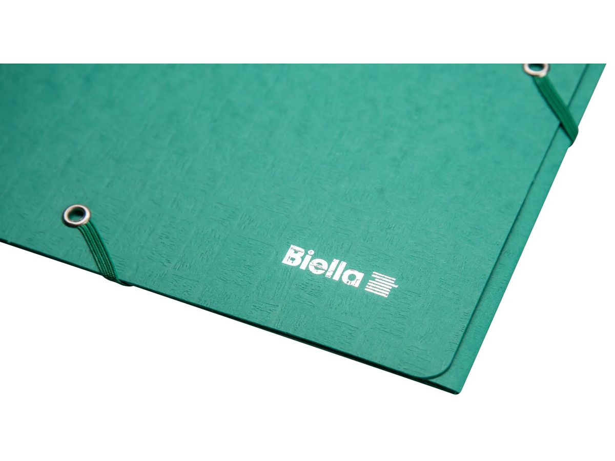 BIELLA Dossier ferm. Élastique A4 17840030U vert, 590gm2 220 flls. (7611365252534)