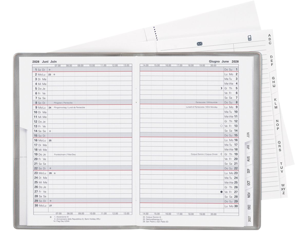 BIELLA Agenda Istanbul 2026 855612280026U 1M/2P silber ML 10.6x15.3cm (7611365527021)