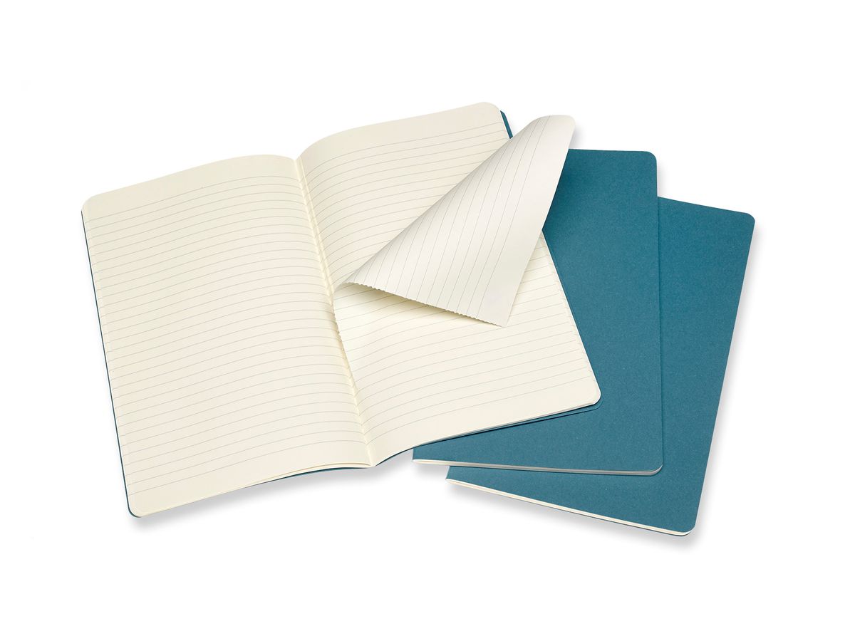 MOLESKINE Carnet carton 3x L/A5 629599 lingé, vivid bleu, 80 pages (8058647629599)