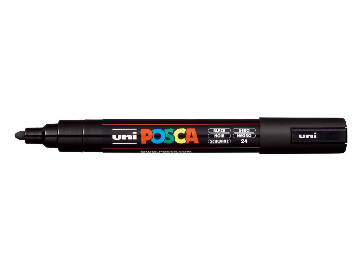 POSCA Marker 1.8-2.5mm PC-5M BLACK nero (4902778916117)