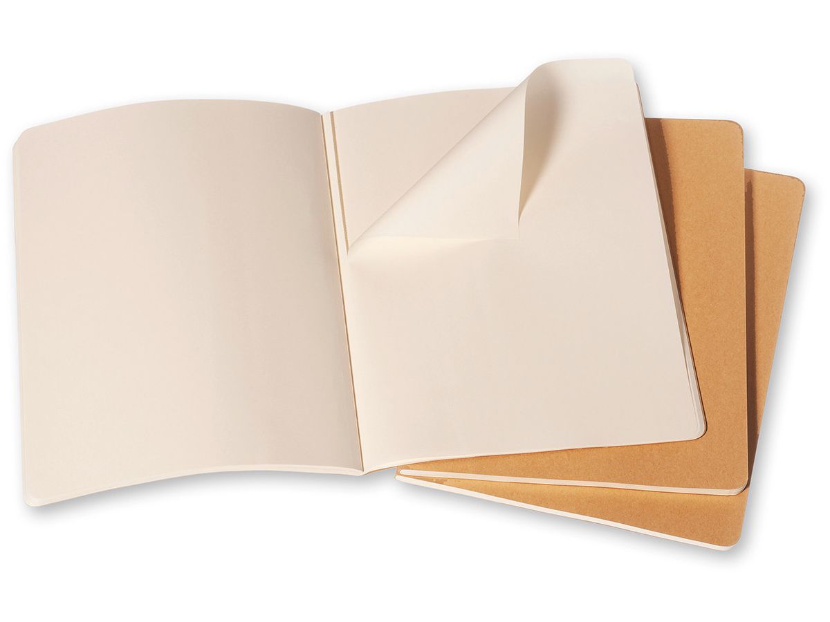 MOLESKINE Cahier XL 25x19cm 506-9 en blanc, natur 3 pcs. (9788883705069)