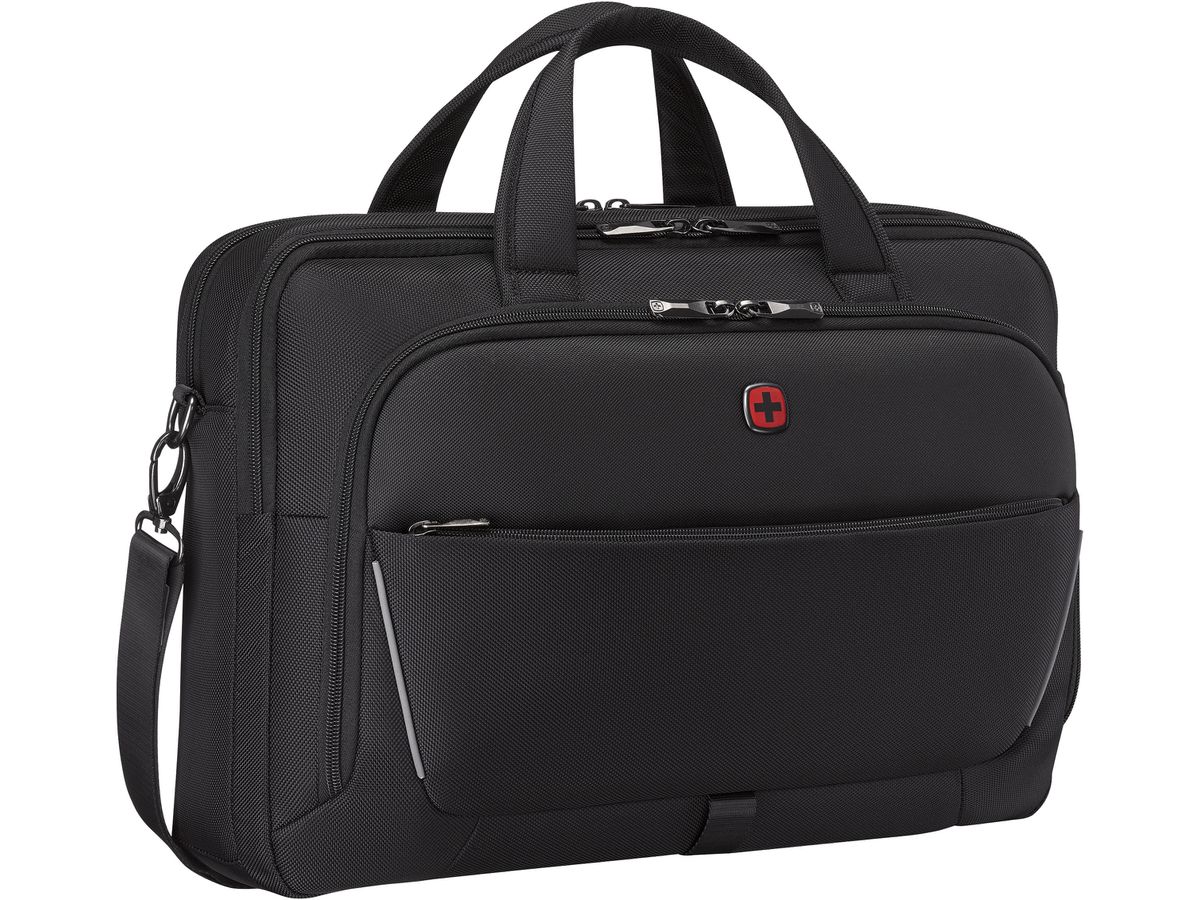 WENGER Laptop Briefcase 16 - 17inch 653498 Meteor Brief Black (7611160287892)