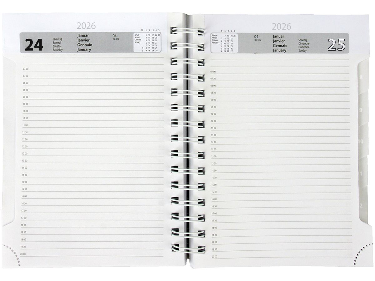 SIMPLEX Business Timer 2026 75743B5.26 1J/1P bleu ML 14.8x20.8cm (7611468040595)