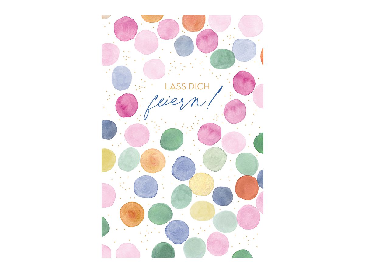 ABC Carte d'anniversaire B6 52180 Confettis colorés (7611119216713)