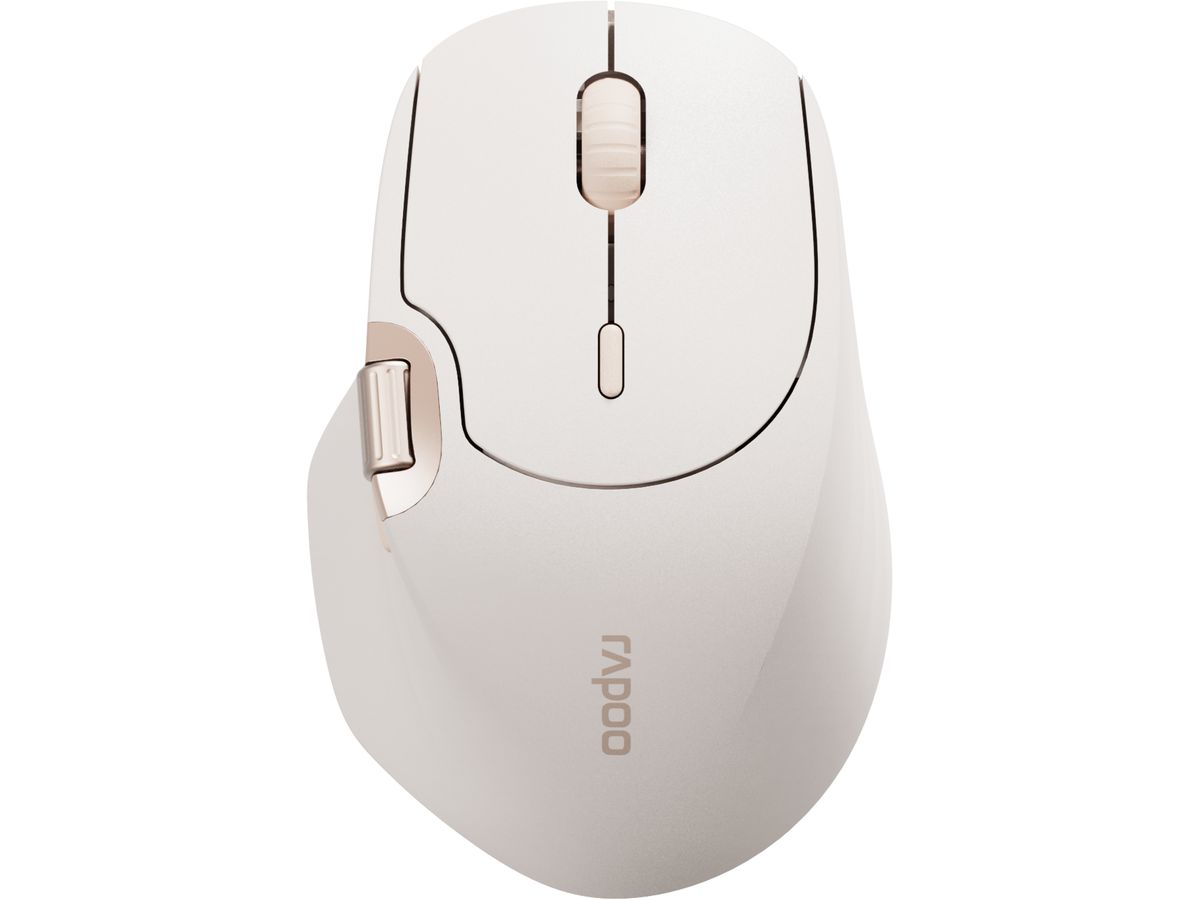 RAPOO MT560 Wirel. Optical Mouse 12535 Multi-Mode Cream (6940056125354)