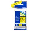 PTOUCH Nastro, plastific. nero/giallo TZe-651 PT-2450DX 24 mm (4977766686747)