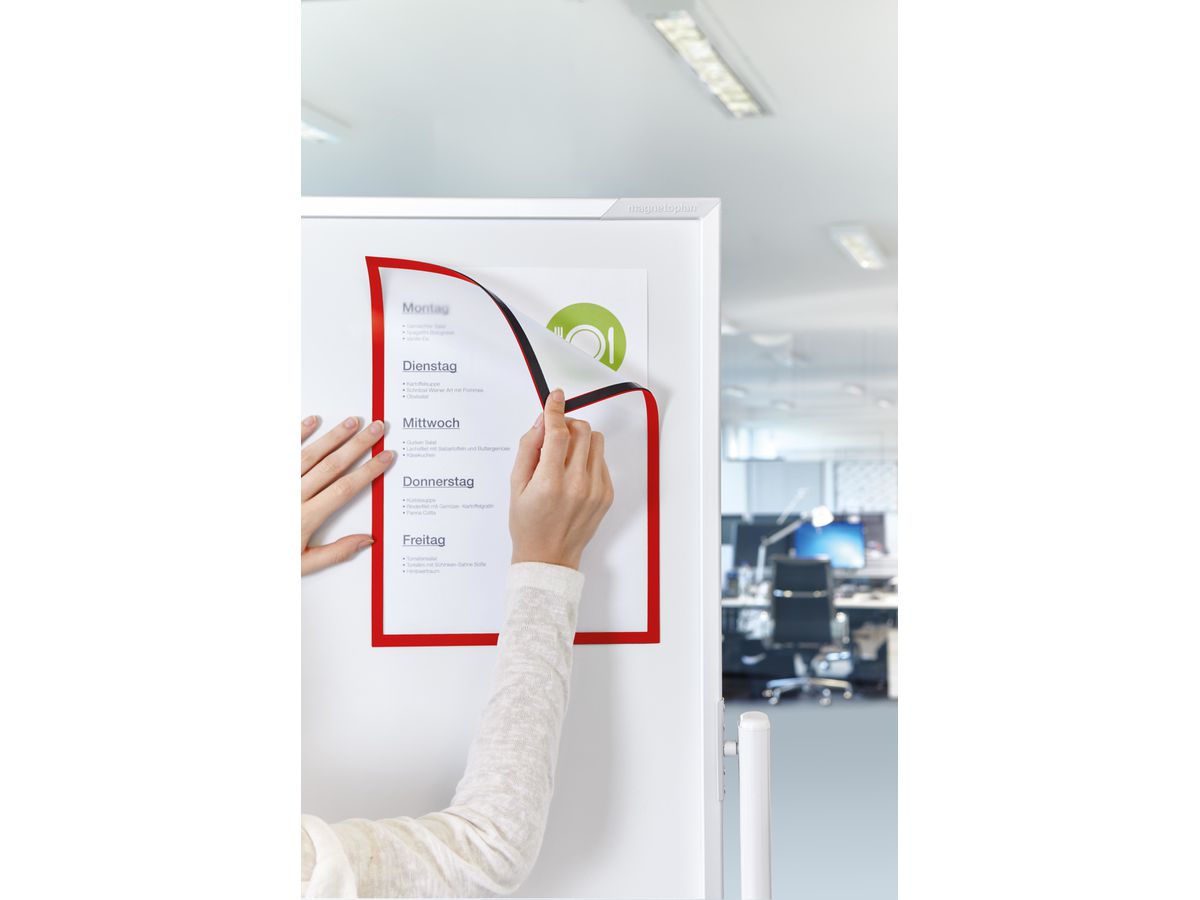 MAGNETOPLAN Cadre aimant magnetofix A4 1130306 rouge 5 pcs. (4013695013671)