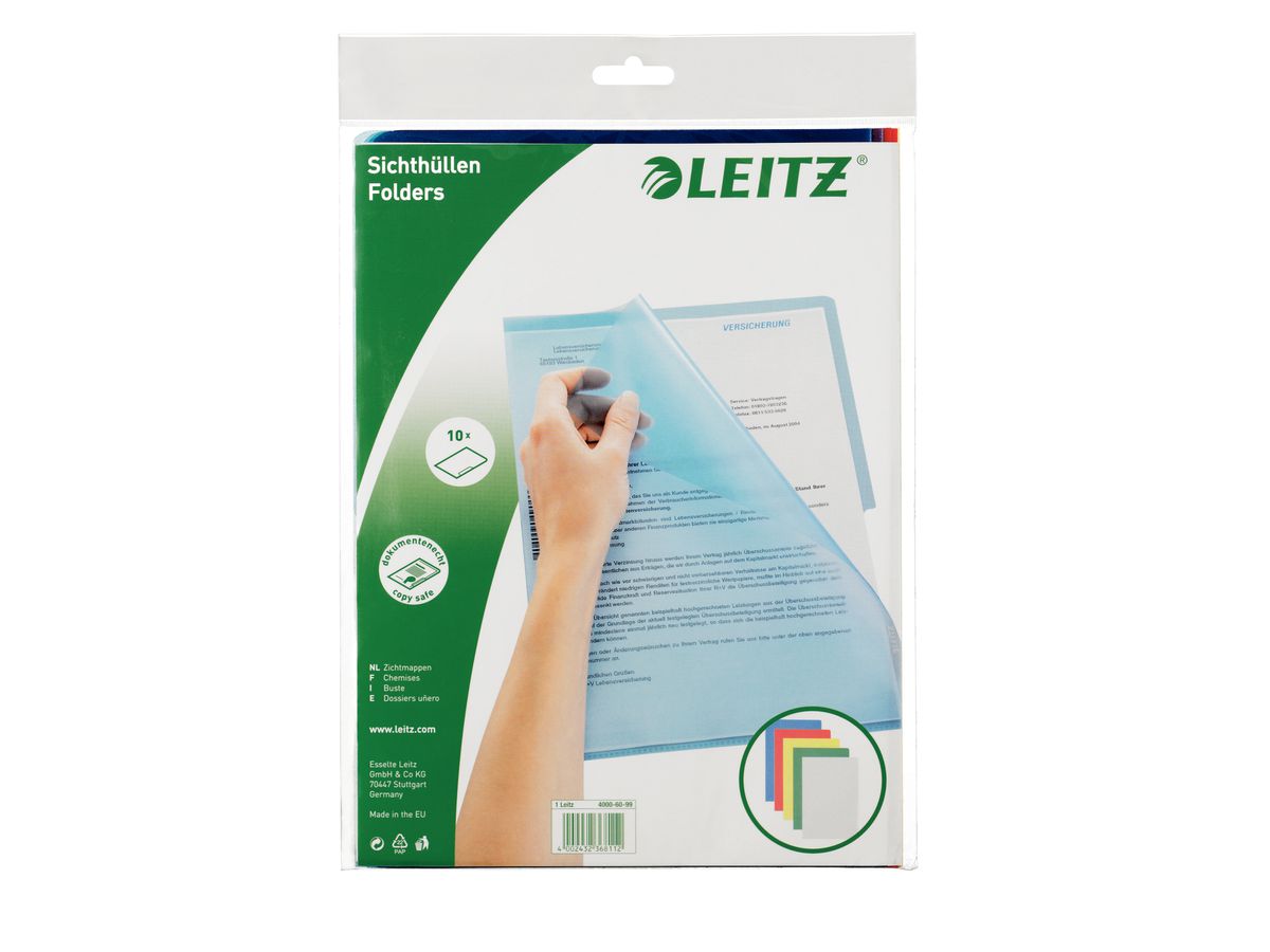 LEITZ Sichtmappen PP A4 40006099 ass. 10 Stück (4002432368112)