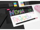 FABER-CASTELL Farbstifte Black Edition 116410 Neon + Pastell 12 Stk. (4005401164104)