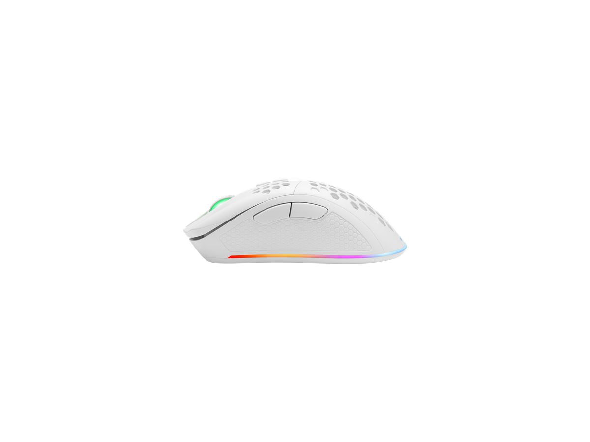 DELTACO Lightweight Gaming Mouse,RGB GAM-120-W Wireless, White, WM80 (7333048050618)