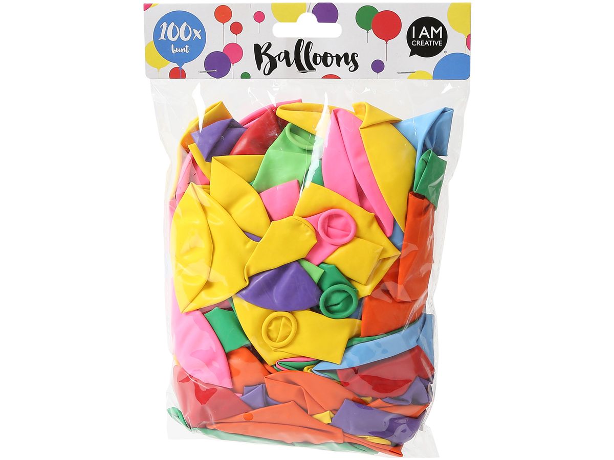 I AM CREATIVE Luftballons bunt 6010.4 100 Stück (7611983193868)