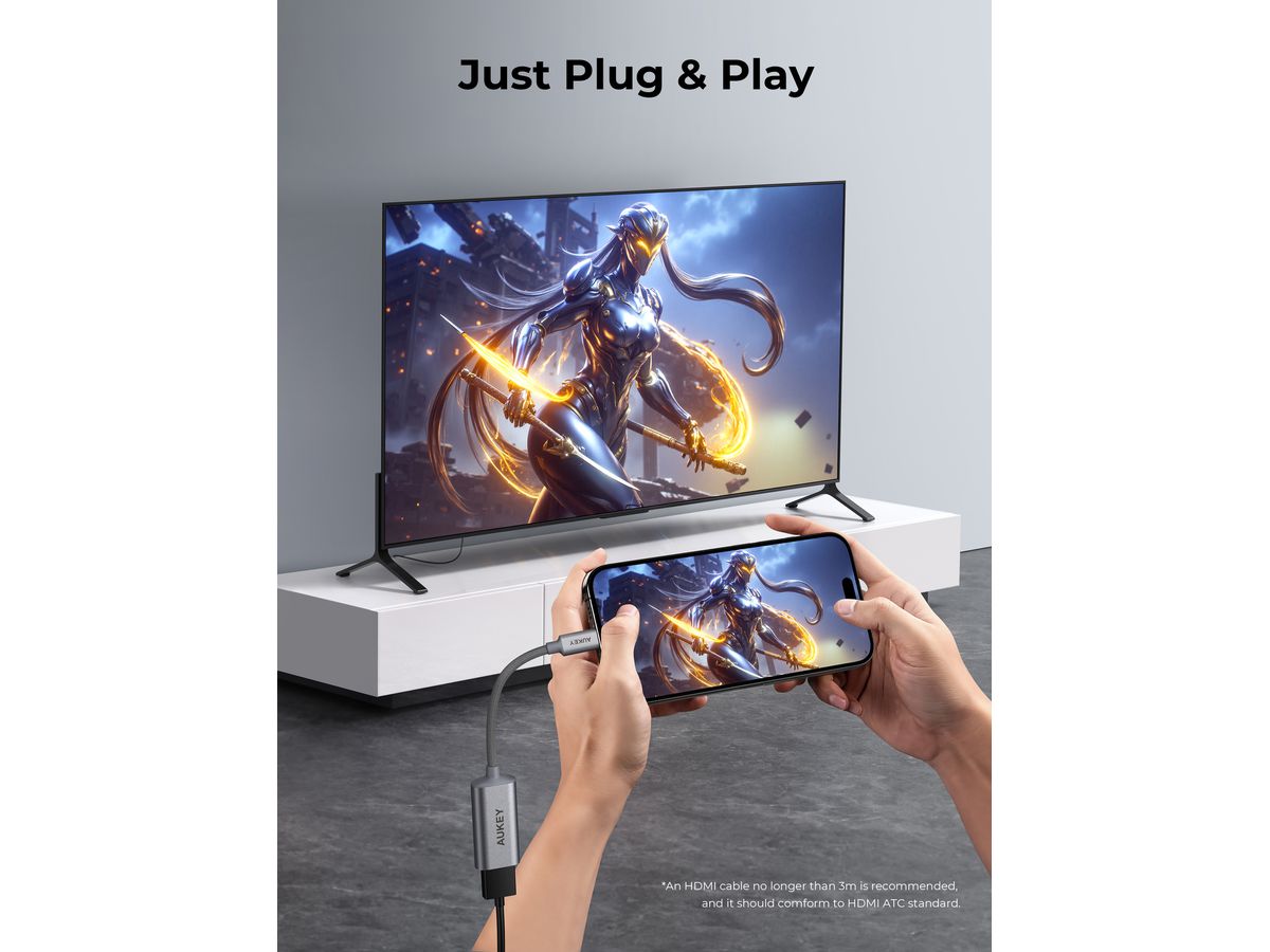 AUKEY USB-C to HDMI Adapter UH-H01 TravelDok 4K (0689323790890)