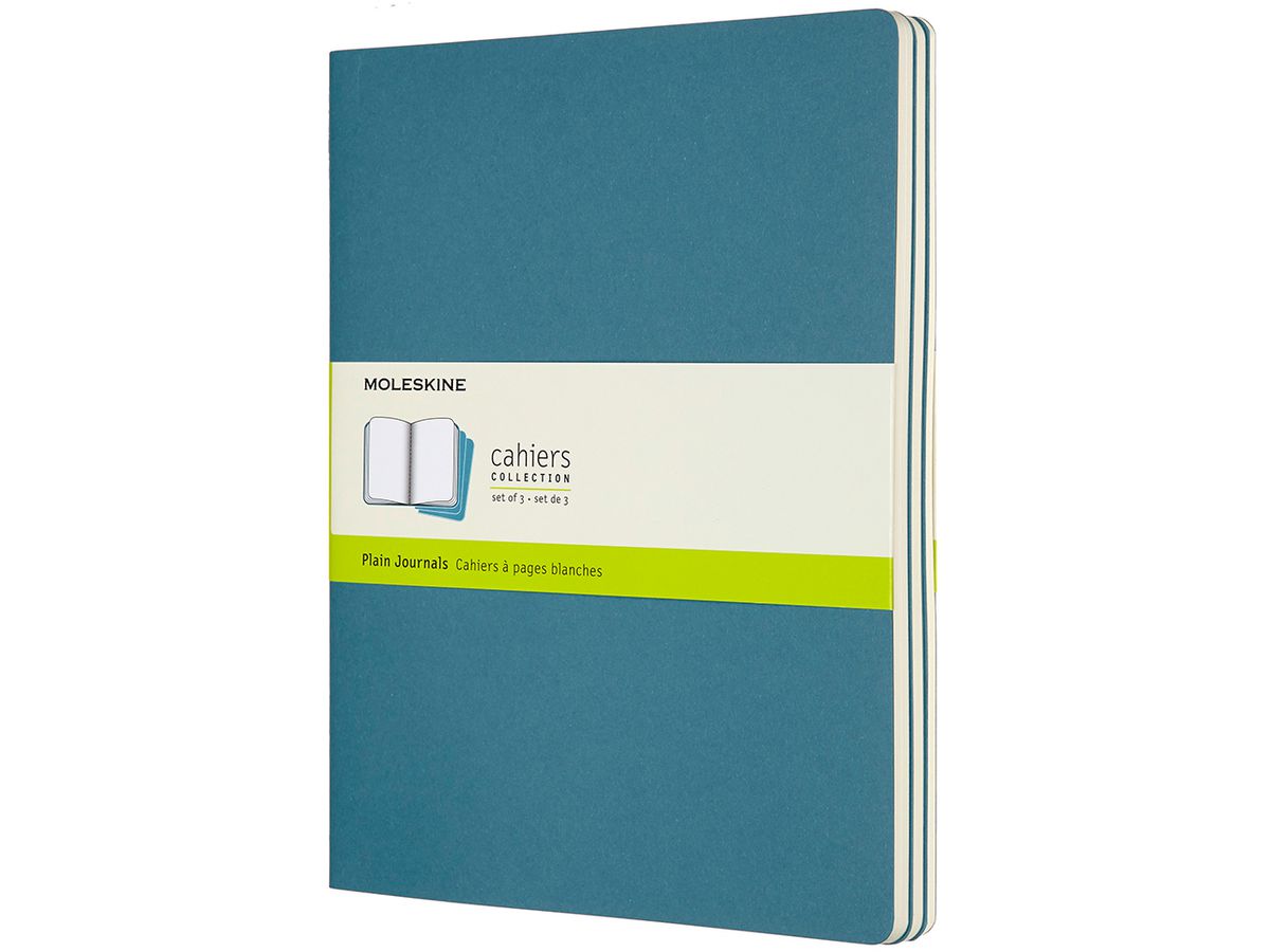 MOLESKINE CahierxL 3x 25x19cm 629636 en blanc,vivid bleu,120 pages (8058647629636)