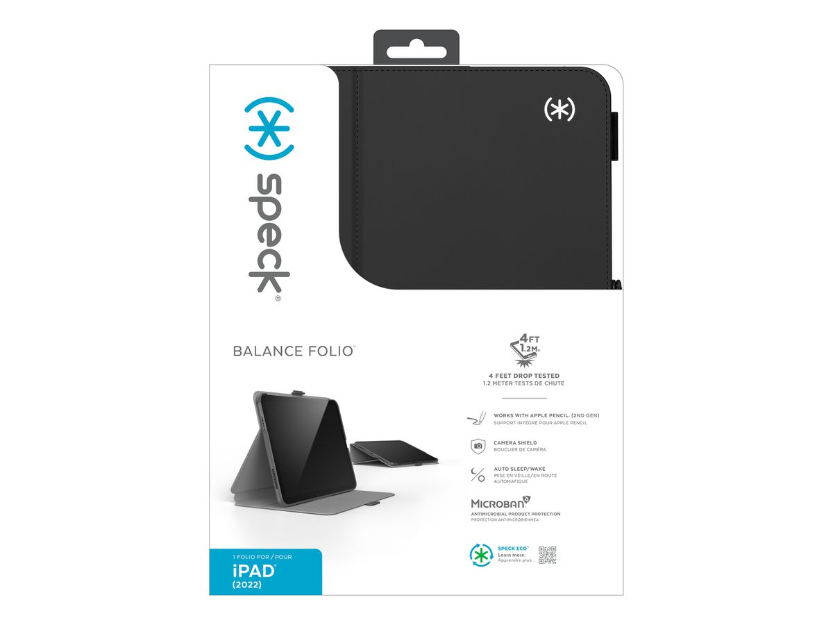 SPECK Balance Folio Black 150226-D143 iPad Gen10/11 (22-25) (0840168528165)