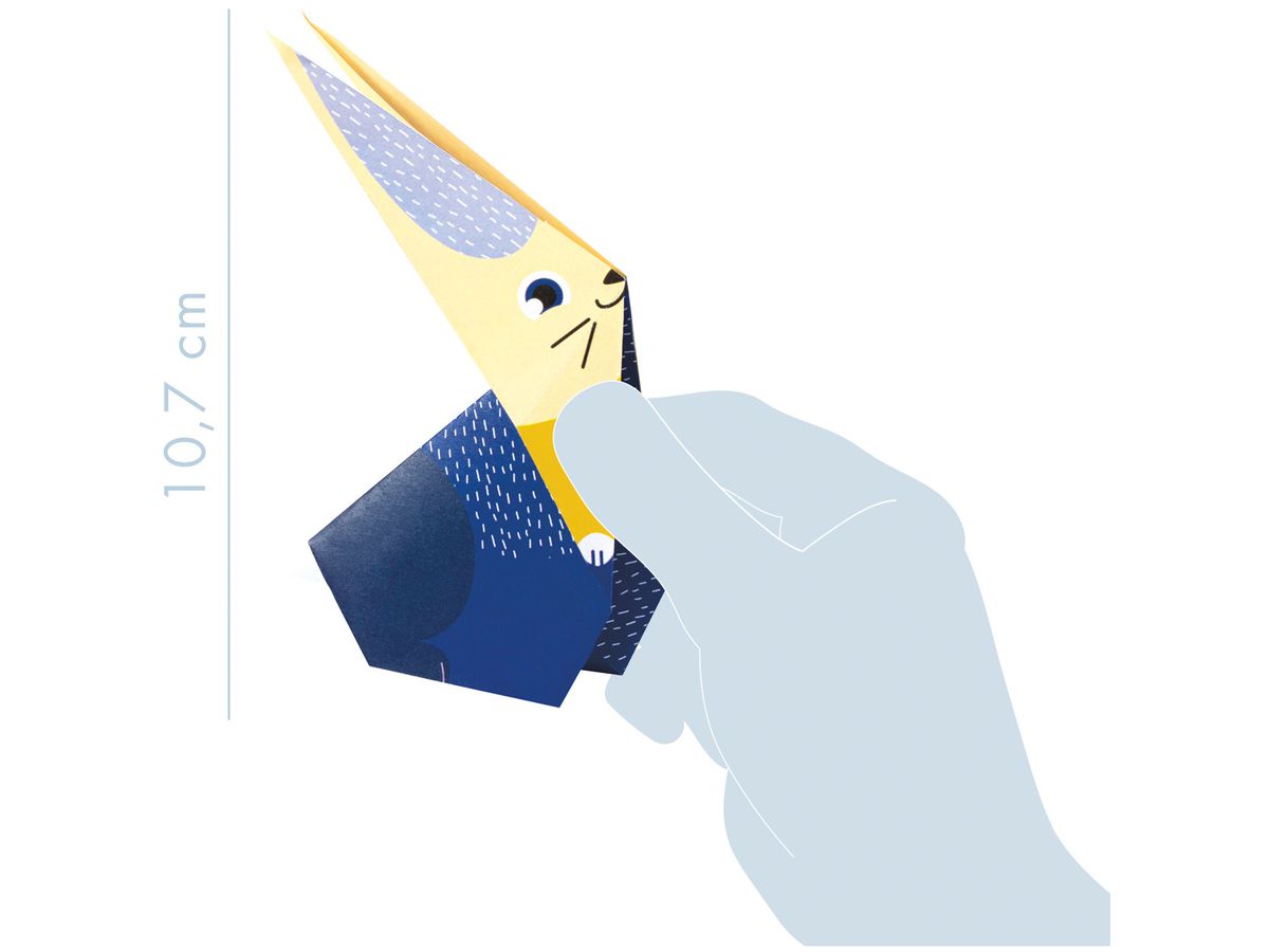 MANDARINE Origamipapier 12x12cm OR507C Mon petit Kaninchen 20 Blatt (3609510575076)