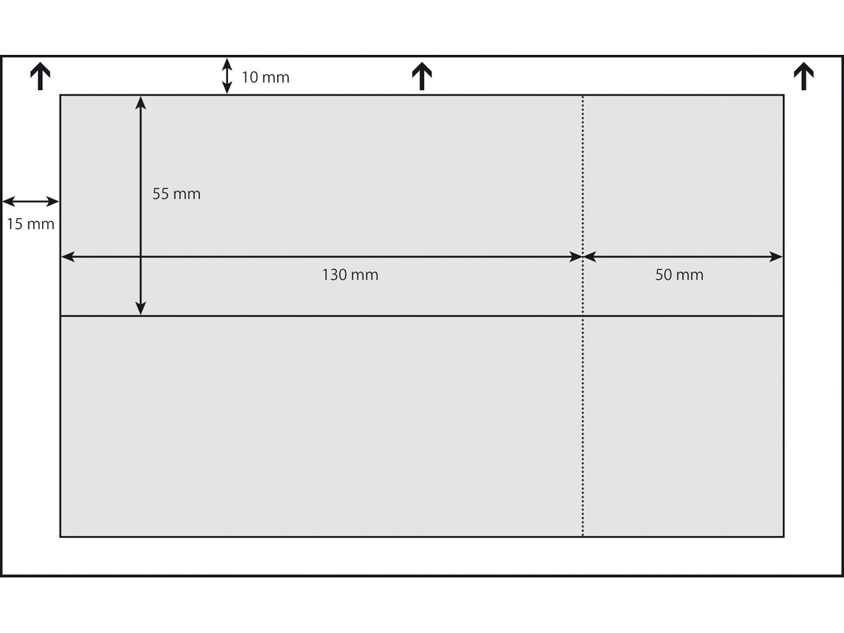 SIGEL Biglietti, bianco LP714 3C,225g,180x55mm,100pz=20fogli (4004360827051)