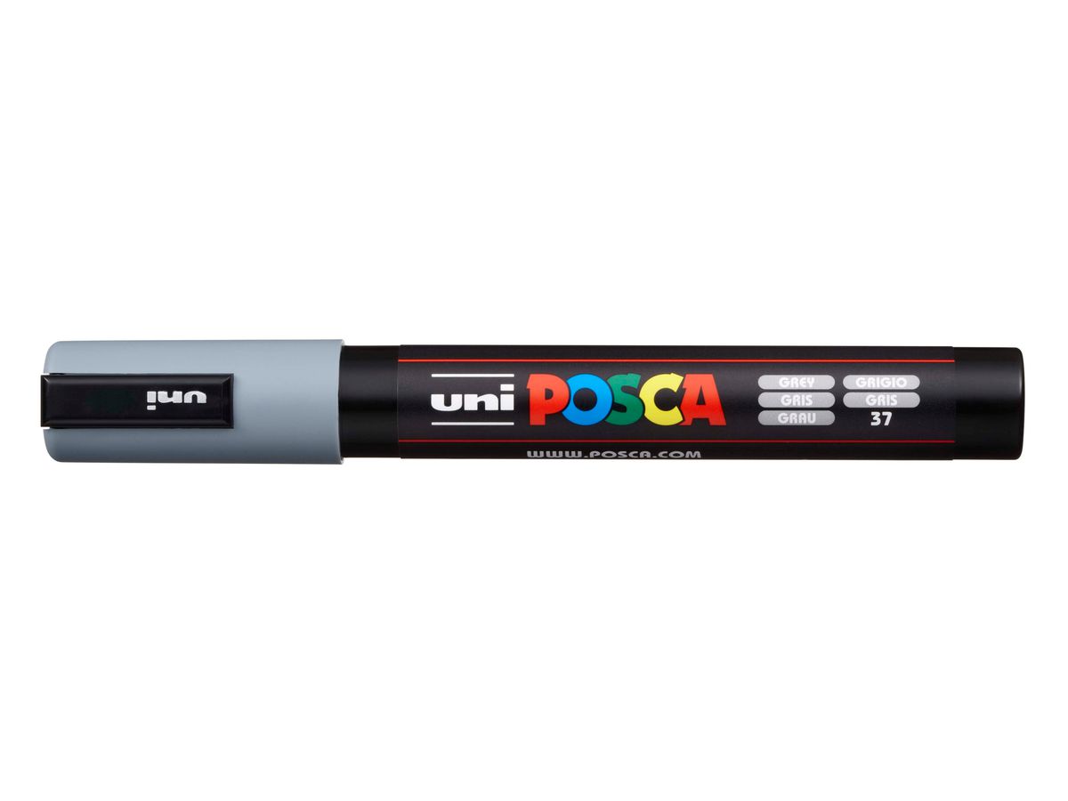 POSCA Marker 1.8-2.5mm PC-5M GREY grau, Rundspitze (4902778916247)