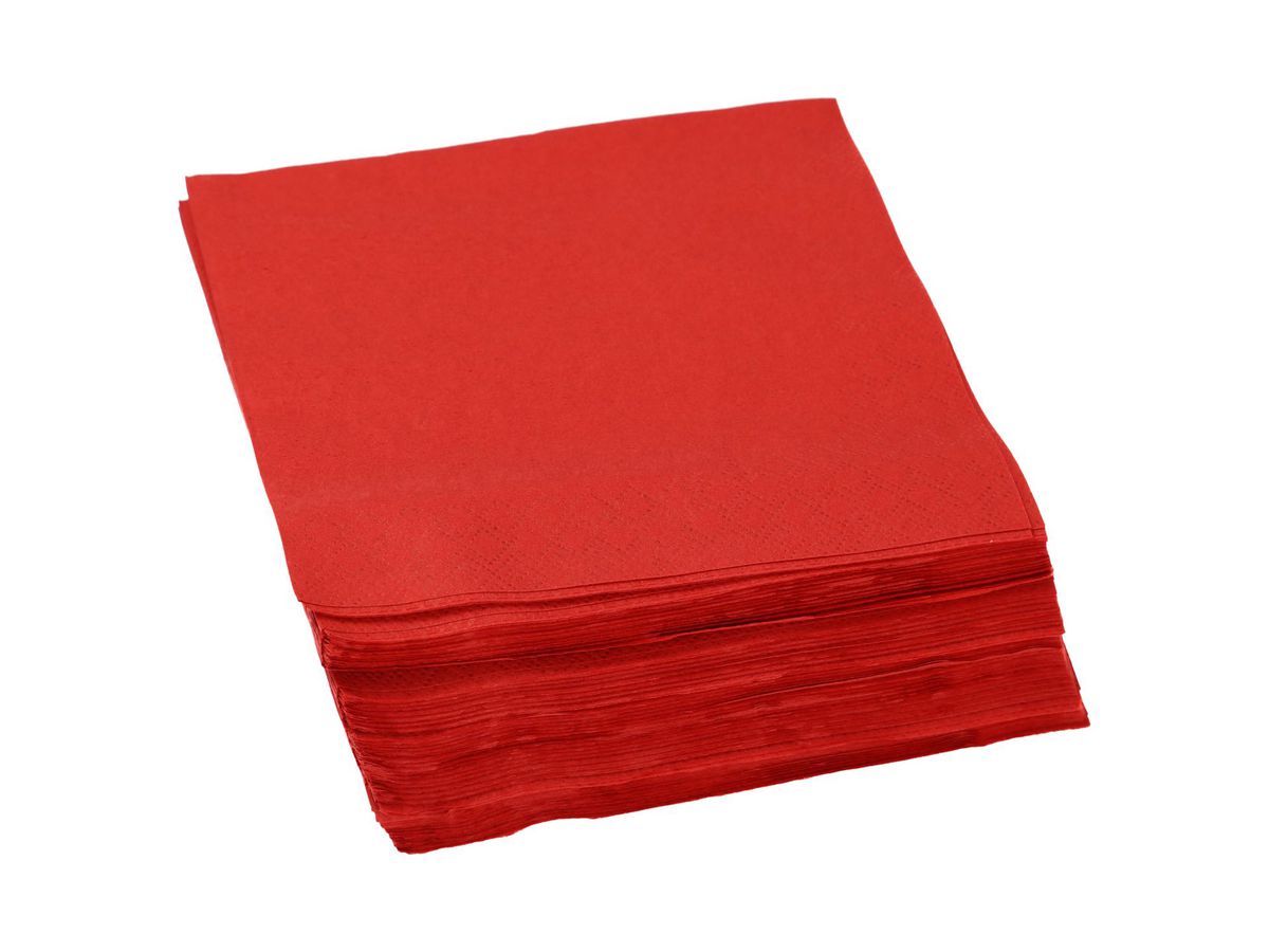 PAPSTAR Servietten 33x33cm 1506.33546 3-lagig, rot, 50 Stk. (4064481001808)