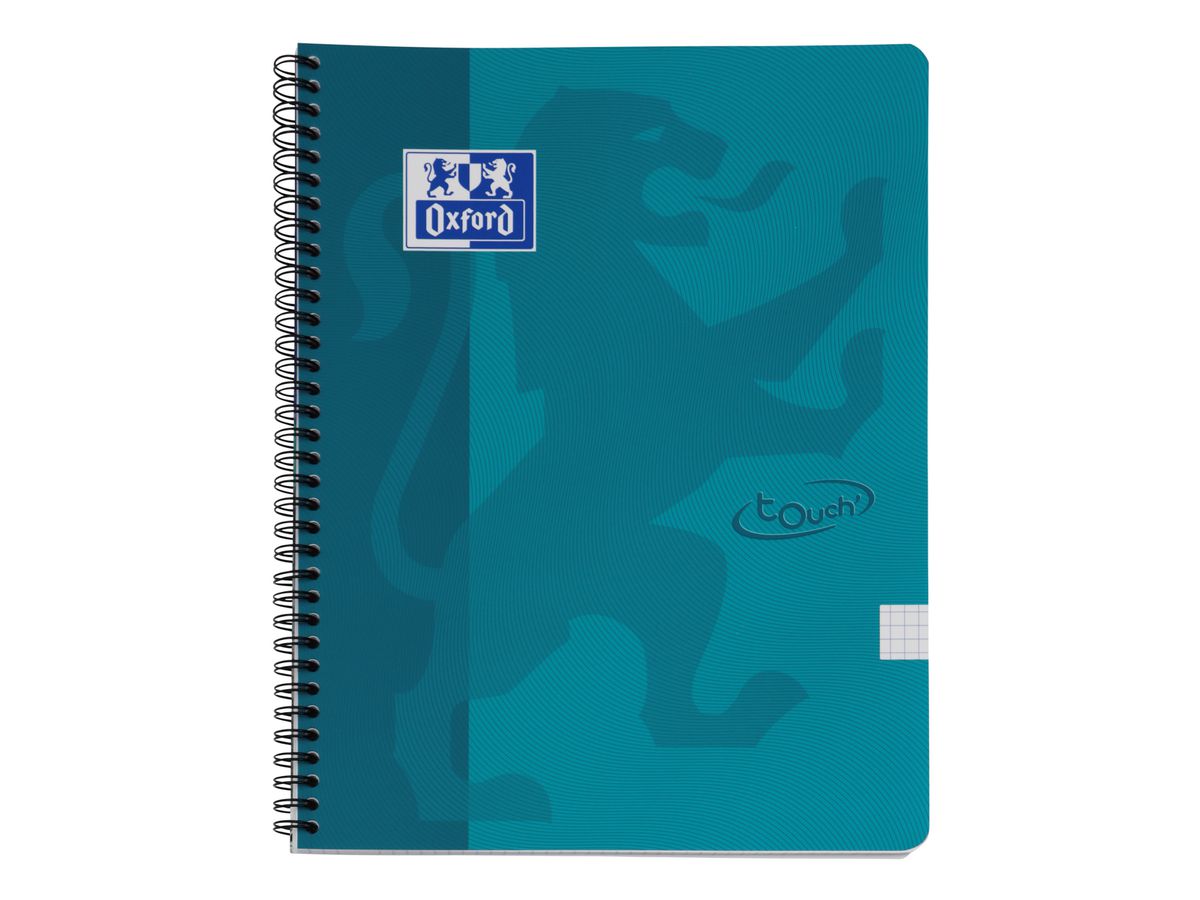 OXFORD Touch Carnet spirale 400103996 A4, quadrillé 70 flls, bleu (5904017321521)
