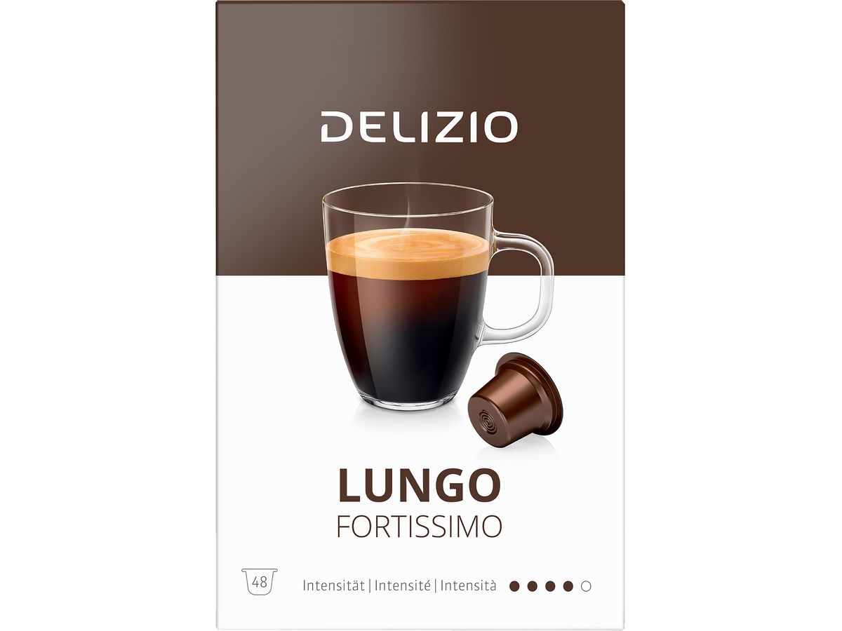 DELIZIO Caffè in capsule 10170342 Lungo Fortissimo 48 pezzi (7617014148623)