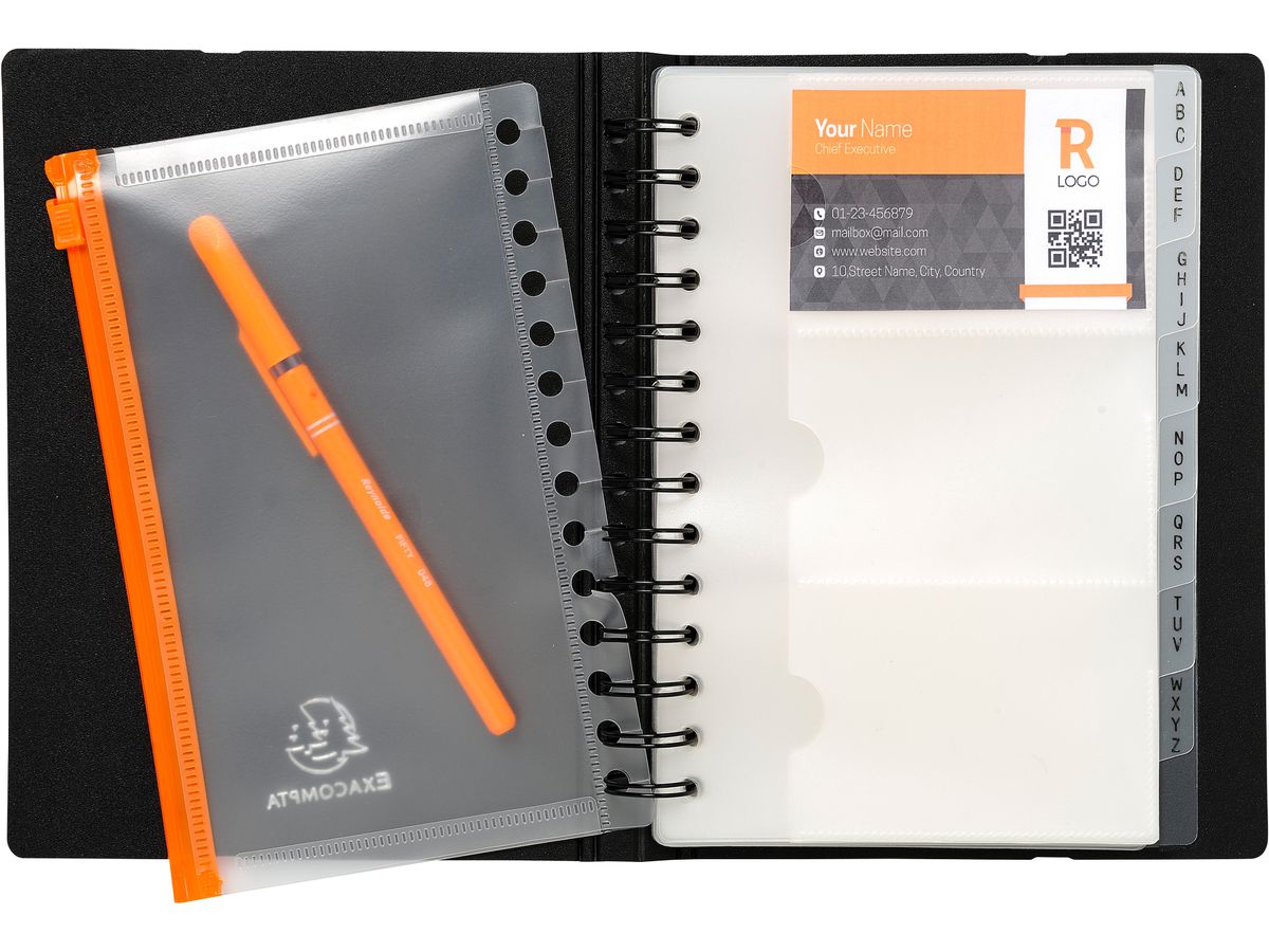 EXACOMPTA Libro carte da visita Exacard 85034E Set sostit. 10 pz. 19x12.5cm (3130630850342)