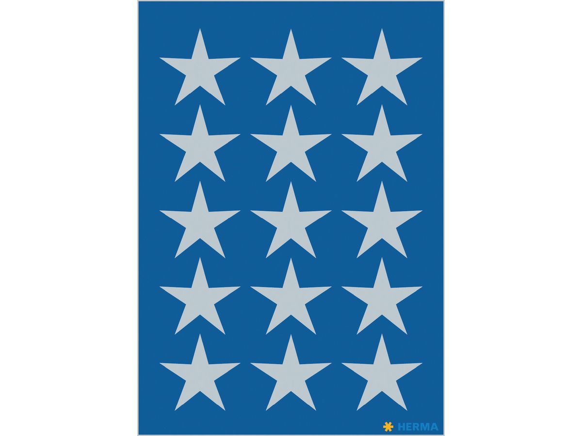 HERMA Sticker Etoile 22mm 3419 argent 45 pcs./3 flls. (4008705034197)