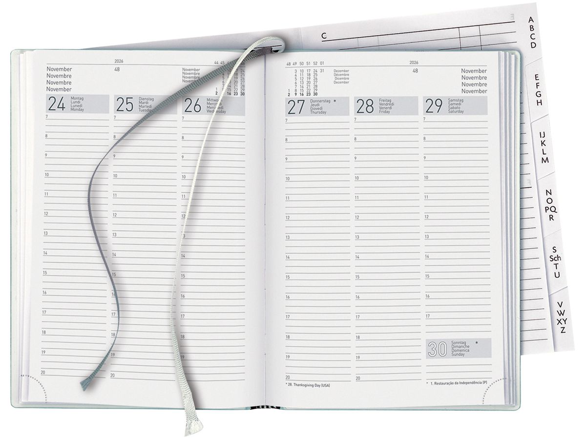 BIELLA Geschäftsagenda Terminia 2026 817535020026U 1W/2S schwarz ML 14.5x20.5cm (7611365524778)