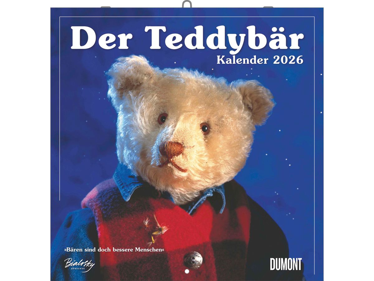 DUMONT Bildkalender 2026 260816 Der Teddybär DE 30x30cm (4069095008168)