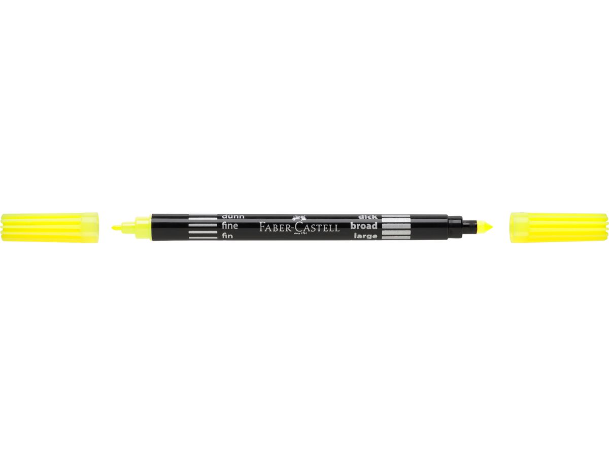 FABER-CASTELL Doppelfasermaler 0,5mm/1,5mm 151109 neon, assortiert 10 Stück (4005401511090)