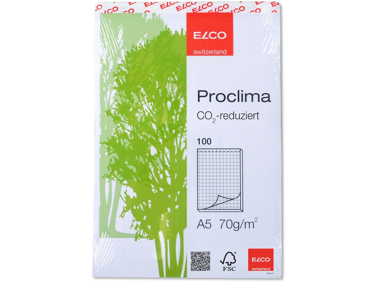 ELCO Bloc de notes proclima A5 74330.17 quadrillé 100 feuilles (7611722023654)