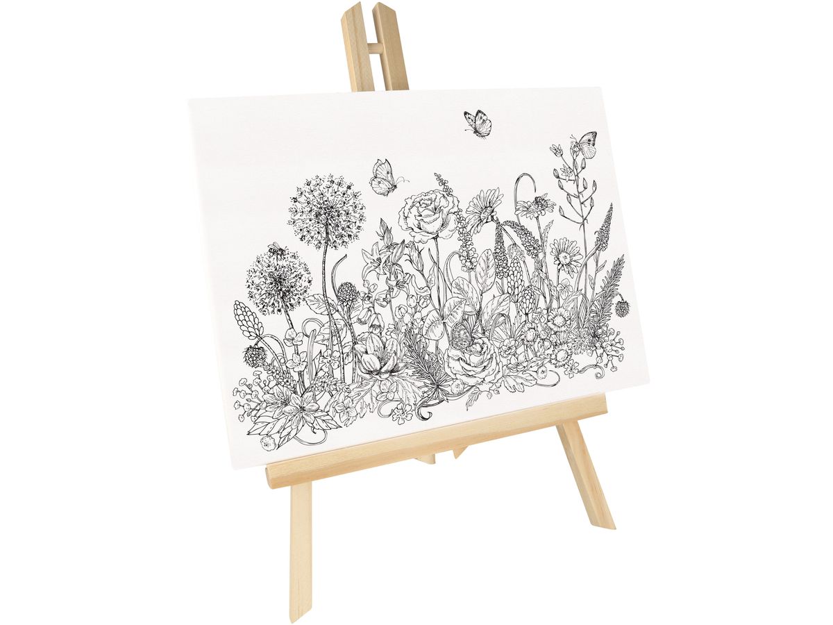 ONLINE Artist Leinwand Set Flowers 61041/3 inkl. 6 Brushpens 30x23cm (4014421610416)