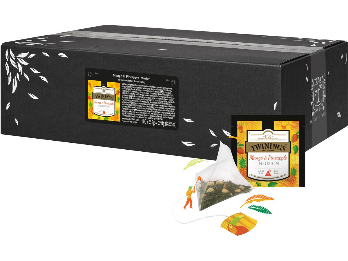 TWININGS Mango & Pineapple Infusion 100016921 Pyramide 2.5g, 100 Stk. (0070177549923)