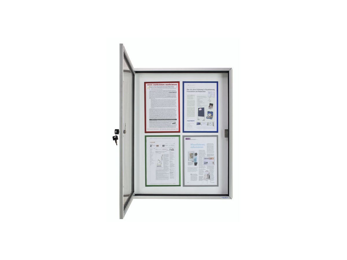 MAGNETOPLAN Schaukasten CC 900x1125x65mm 1214200 Outdoor, magnetisch 9x A4 (4013695036458)