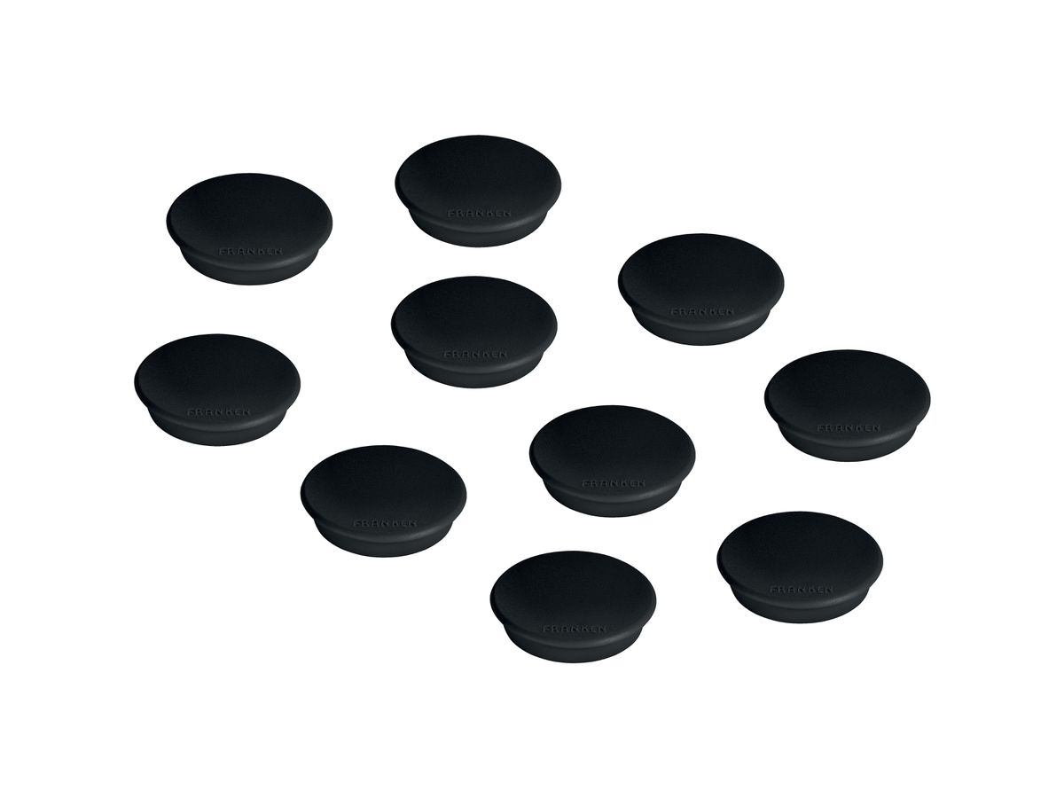 FRANKEN Haftmagnete 24mm HM20 10 schwarz 10 Stück (4016946051903)