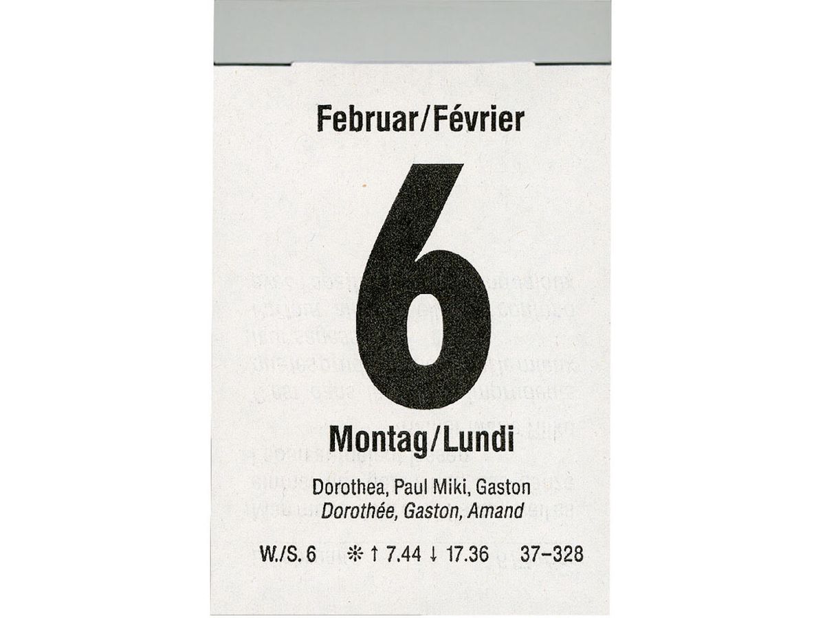 BIELLA Blocco a strappo Nr.3 2026 889003000026U 1G/1P n./rosso TE/FR 5.4x8cm (7611365527946)