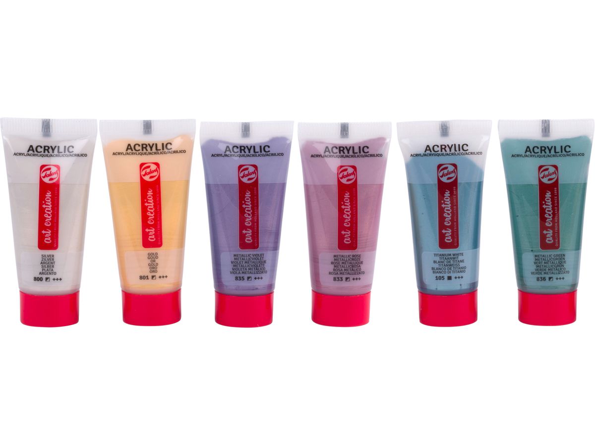 TALENS Peinture acrylique 6x12ml 9021861M Metallic (8712079517953)
