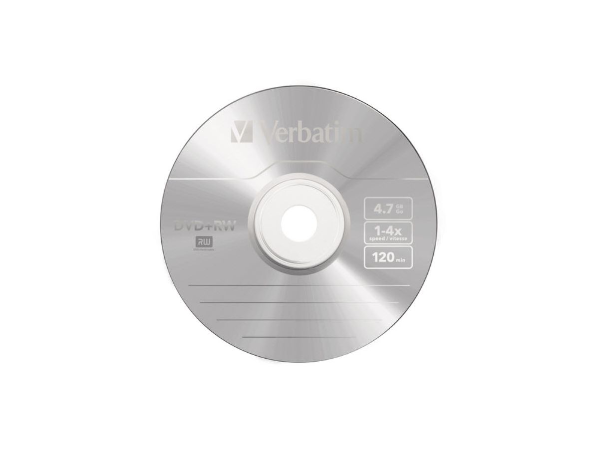 VERBATIM DVD+RW Jewel 4.7GB 43229 1-4x 5 Pcs (0023942432296)